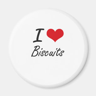 I Love Biscuits Artistic Design Magneet