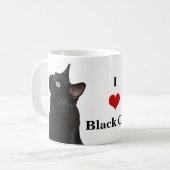 I Love Black Cats Mok (Voorkant links)