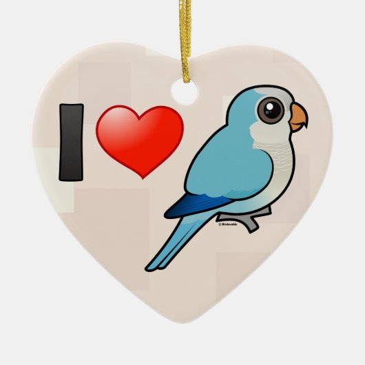 I Love Blue Quakers Keramisch Ornament (Voorkant)