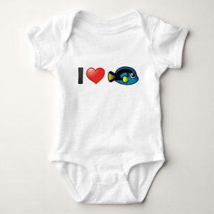 I Love Blue Tang Romper