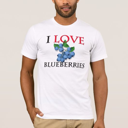 I Love Blueberries T-shirt (Voorkant)