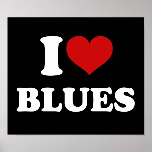 I Love Blues Poster (Voorkant)