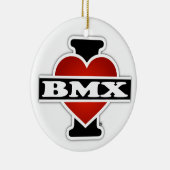 I Love BMX Keramisch Ornament (Rechts)