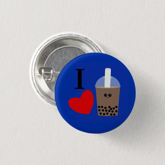 I Love Boba Drink #1 Button (Voorkant /achterkant)