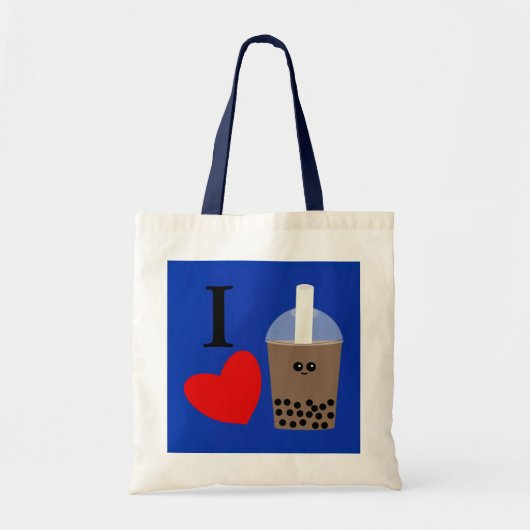 I Love Boba Drink #1 Canvas tas (Voorkant)