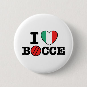 I Love Bocce Ronde Button 5,7 Cm