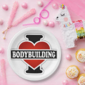 I Love Bodybuilding Papieren Bordje (Feest)
