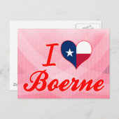 I Love Boerne, Texas Briefkaart (Voorkant / Achterkant)