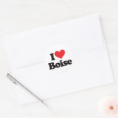 I Love Boise Ronde Sticker (Envelop)