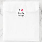 I Love Boogie Woogie Ronde Sticker (Tas)