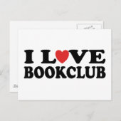 I Love Bookclub Briefkaart (Voorkant / Achterkant)