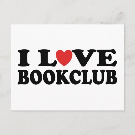 I Love Bookclub Briefkaart (Voorkant)