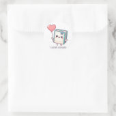 I Love Books Cute Heart sticker (Sac)