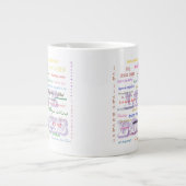 I Love Books in 40 Languages Jumbo Mug (Devant)