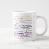 I Love Books in 40 Languages Jumbo Mug (Droite)