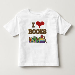 I Love Books Kinder Shirts
