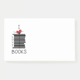 "I Love Books" Post-it® Notes