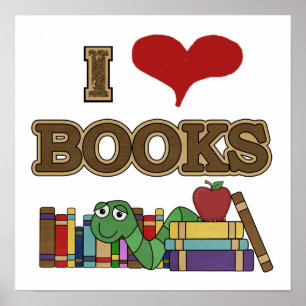 I Love Books Poster