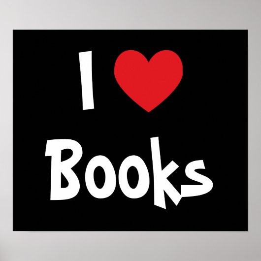 I Love Books Poster (Voorkant)
