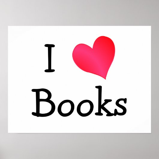 I Love Books Poster (Voorkant)