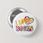 I Love Books Ronde Button 5,7 Cm (Voorkant /achterkant)