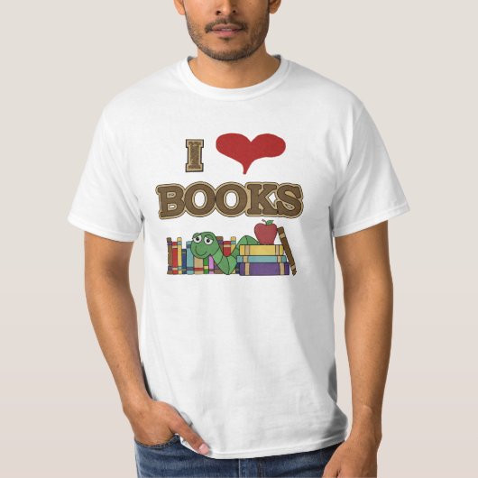 I Love Books T-shirt (Voorkant)