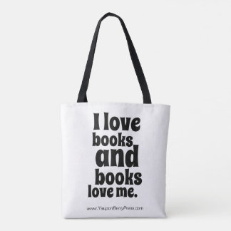 I Love Books Tas (wit en zwart)