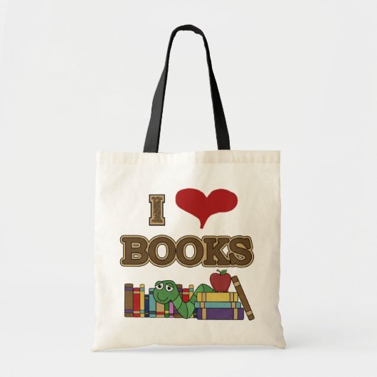 I Love Books Tote Bag (Voorkant)