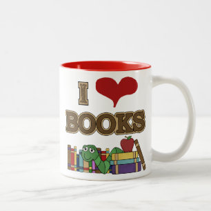I Love Books Tweekleurige Koffiemok