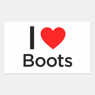 I Love Boots Rechthoekige Sticker