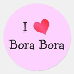 I Love Bora Bora Ronde Sticker