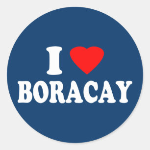 I Love Boracay Ronde Sticker