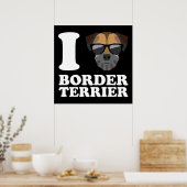 I Love Border Terrier -2- Poster (Keuken)
