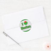 i Love Boston - Clover Ronde Sticker (Envelop)