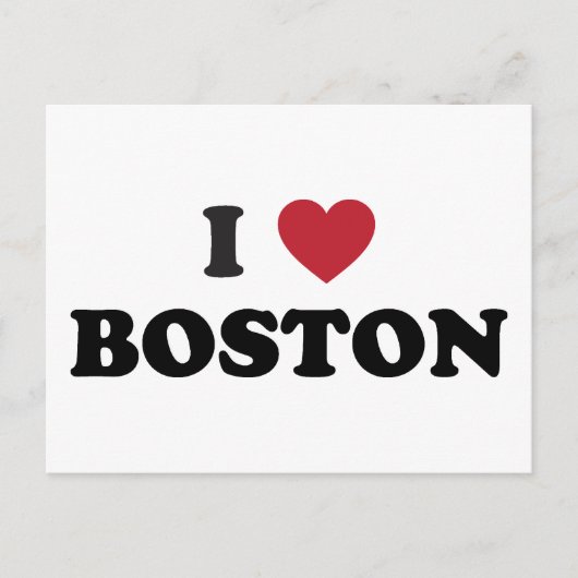 I Love Boston Massachusetts Briefkaart (Voorkant)