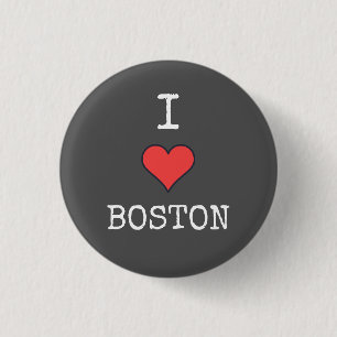 "I Love Boston" Ronde Button - Boston Swag Design