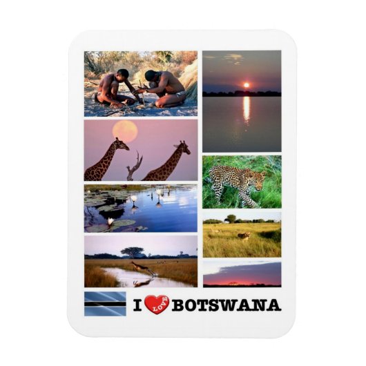 I LOVE Botswana - Magnet (Vertical)