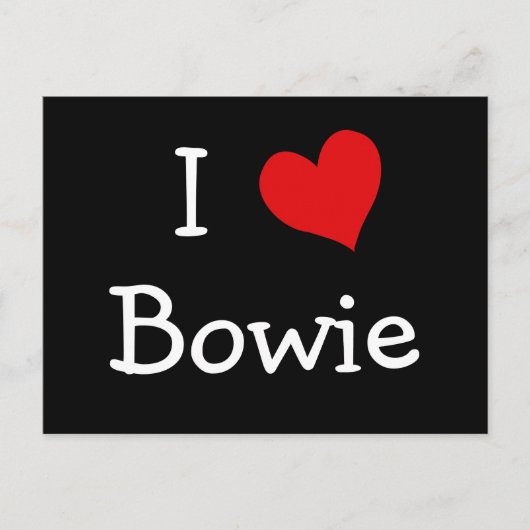I Love Bowie Briefkaart (Voorkant)