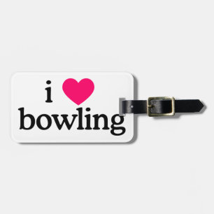 I Love Bowling Bagagelabel