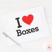 I Love Boxes Rechthoekige Sticker (Envelop)