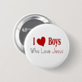 I Love Boys Ronde Button 5,7 Cm (Voorkant /achterkant)