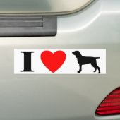 I Love Bracchi Italiani Bumpersticker (Op auto)