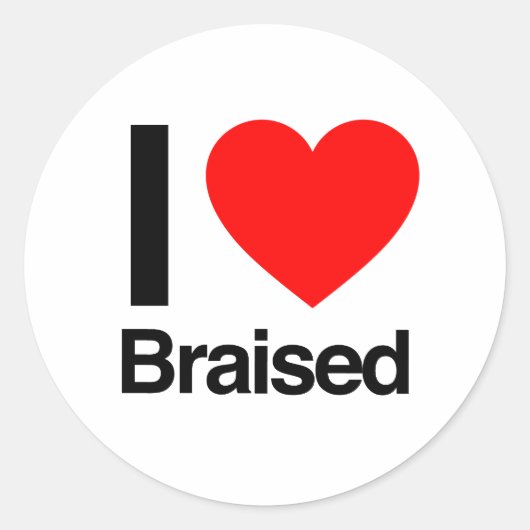 I Love Braise Ronde Sticker (Voorkant)