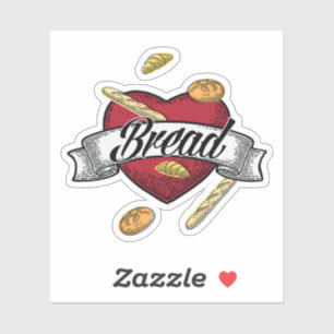 I Love Bread Sticker