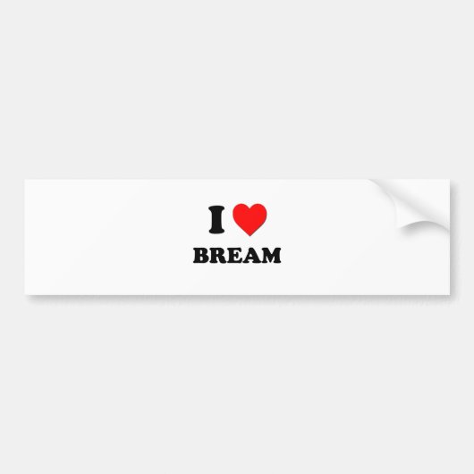 I Love Bream (Food) Bumpersticker (Voorkant)