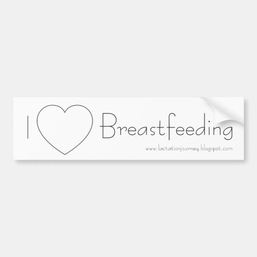 I Love Breastfeed Bumpersticker (Voorkant)