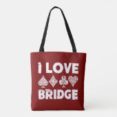 I Love Bridge Card Game Player Draagtas (Achterkant)