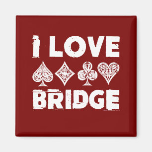 I Love Bridge Card Game Player Magneet