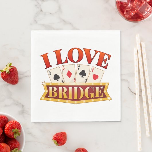 I Love Bridge Card Game Player Servet (Insitu)