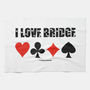 I Love Bridge Card Suits Bridge Attitude Theedoek